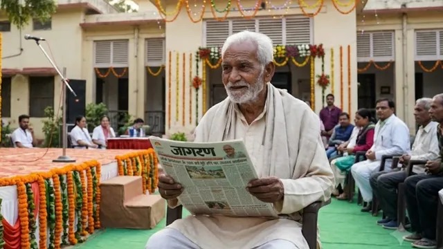 सीतापुर में फेको तकनीक बनी वरदान, 85 की उम्र में बिना चश्मे के अखबार पढ़ रहे गंगाराम

